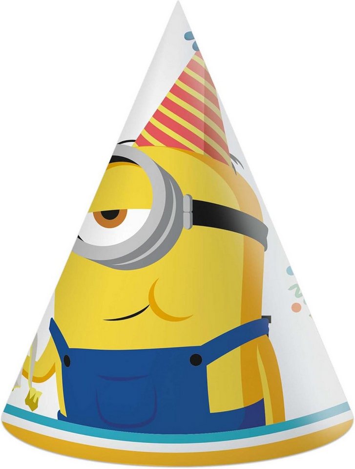Procos Bastelnaturmaterial Procos Party-Hüte Minions Rise of Kru FSC-Papier 6 Stück gelb PR92140 von Procos