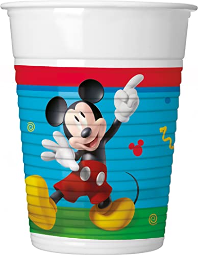Procos - Disney Mickey Rock The House Kunststoffbecher (200 ml), 8 Stück, mehrfarbig, 94240 von Procos