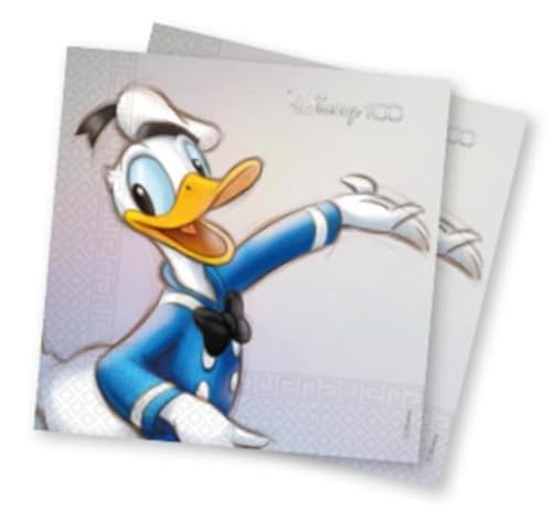 Procos Disney's 100th Anniversary Donald Duck Papierservietten (20 Stück, 33 x 33 cm) von Procos