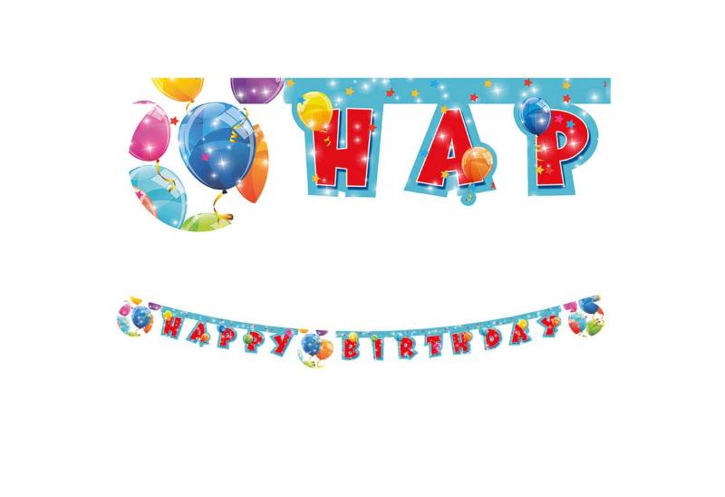 Procos Girlande Happy Birthday Girlande Sparkling Balloons von Procos