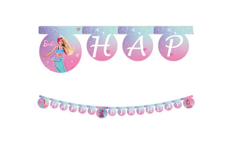 Procos Hängedekoration Banner Happy Birthday Barbie Fantasy, FSC Procos Hängedekoration Banner Happy Birthday Barbie Fantasy, FSC von Procos