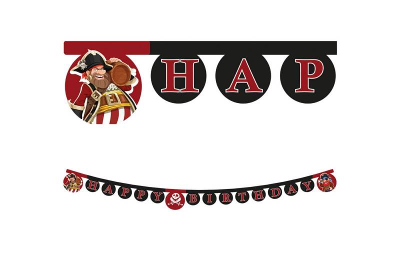 Procos Hängedekoration Banner Happy Birthday Pirat, FSC Procos Hängedekoration Banner Happy Birthday Pirat, FSC von Procos