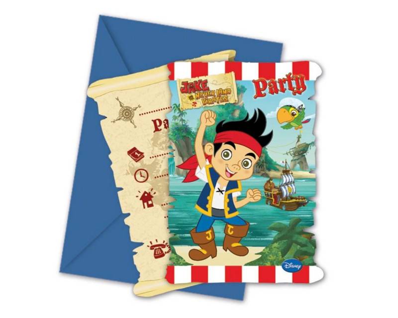 Procos Hängedekoration Einladung Kapitän Jake 6Stk. von Procos