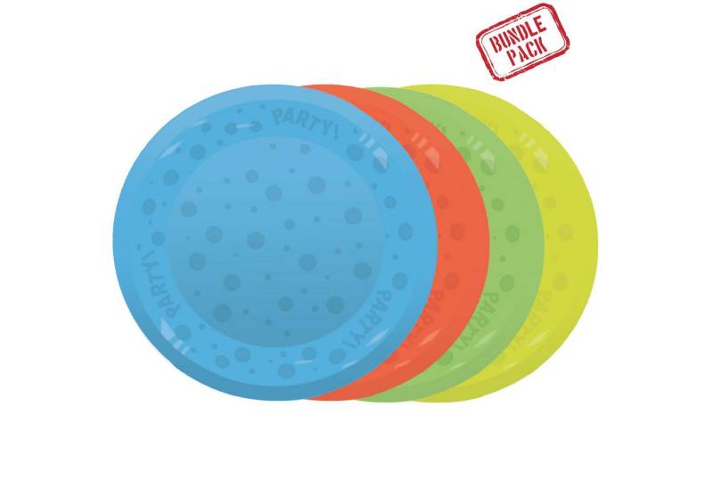 Procos Hängedekoration Mehrweg Teller 21 cm, 4 Stück Multicolor von Procos