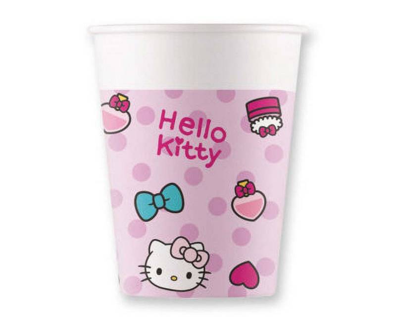 Procos Einwegbecher Pappbecher Hello Kitty 200ml/8Stk. FSC, 100% Papier, Pappe Procos Einwegbecher Pappbecher Hello Kitty 200ml/8Stk. FSC, 100% Papier, Pappe von Procos