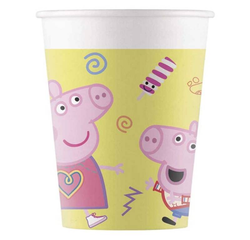 Procos Einwegbecher Pappbecher Peppa Pig 200ml/8Stk. PEFC, 100% Papier, Pappe Procos Einwegbecher Pappbecher Peppa Pig 200ml/8Stk. PEFC, 100% Papier, Pappe von Procos