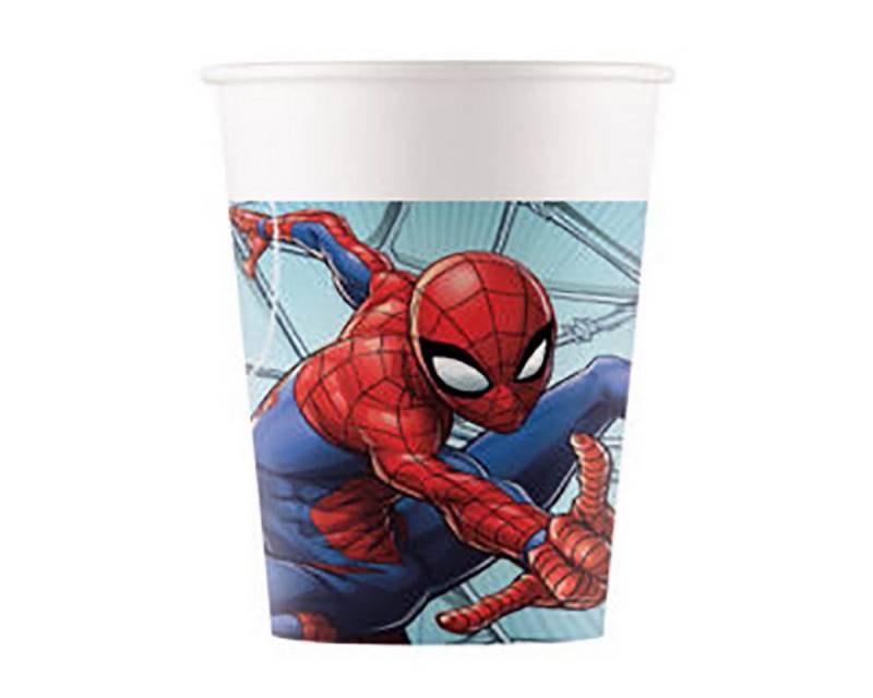 Procos Hängedekoration Pappbecher Spiderman 200ml/8Stk.FSC von Procos