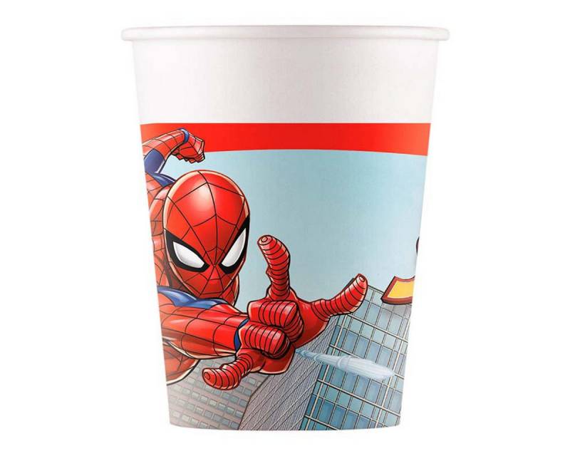 Procos Einwegbecher Pappbecher Spiderman Crime 200ml/8Stk. FSC, 100% Papier, Pappe Procos Einwegbecher Pappbecher Spiderman Crime 200ml/8Stk. FSC, 100% Papier, Pappe von Procos