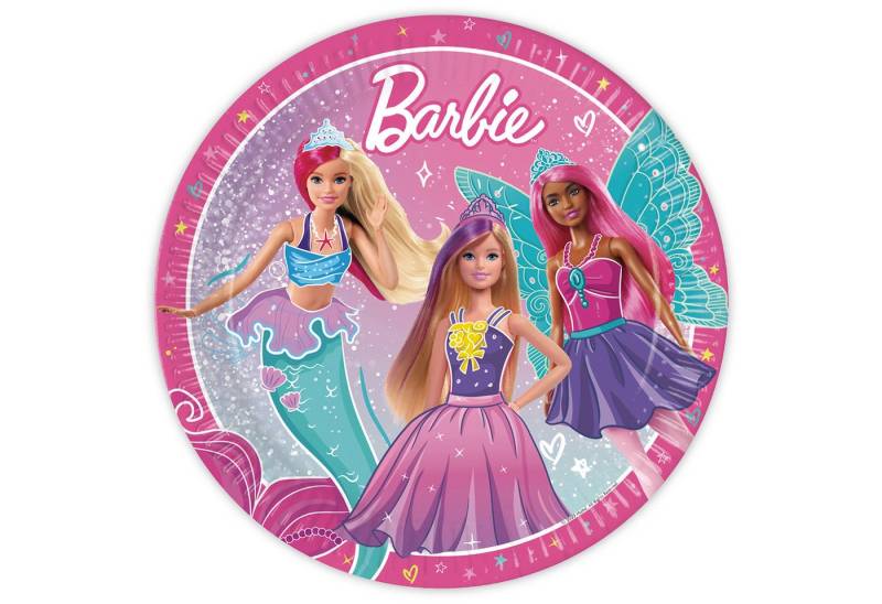 Procos Pappteller Pappteller Barbie Fantasy 23 cm ø, 8 Stück FSC von Procos