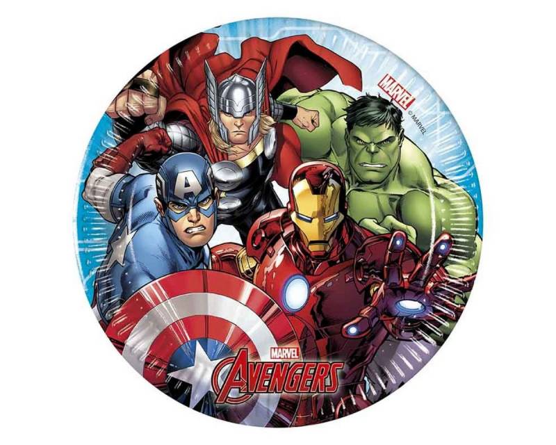 Procos Hängedekoration Pappteller Mighty Avengers 20cm/8Stk. FSC von Procos