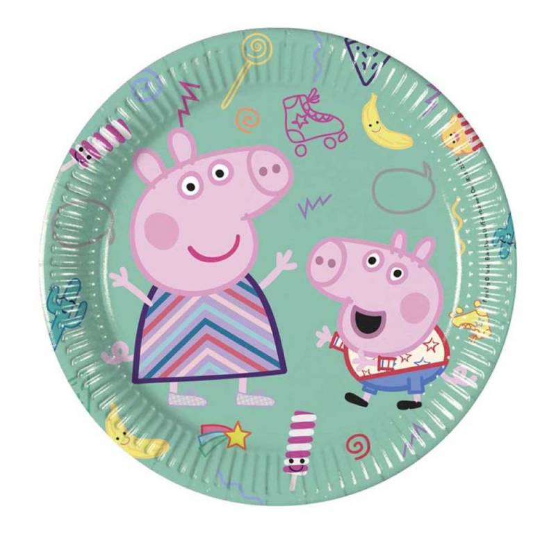 Procos Hängedekoration Pappteller Peppa Pig 20cmØ/8St. FSC von Procos