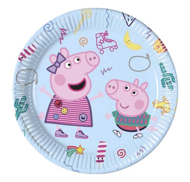 Procos Hängedekoration Pappteller Peppa Pig 23 cm Ø, 8 Stück FSC von Procos