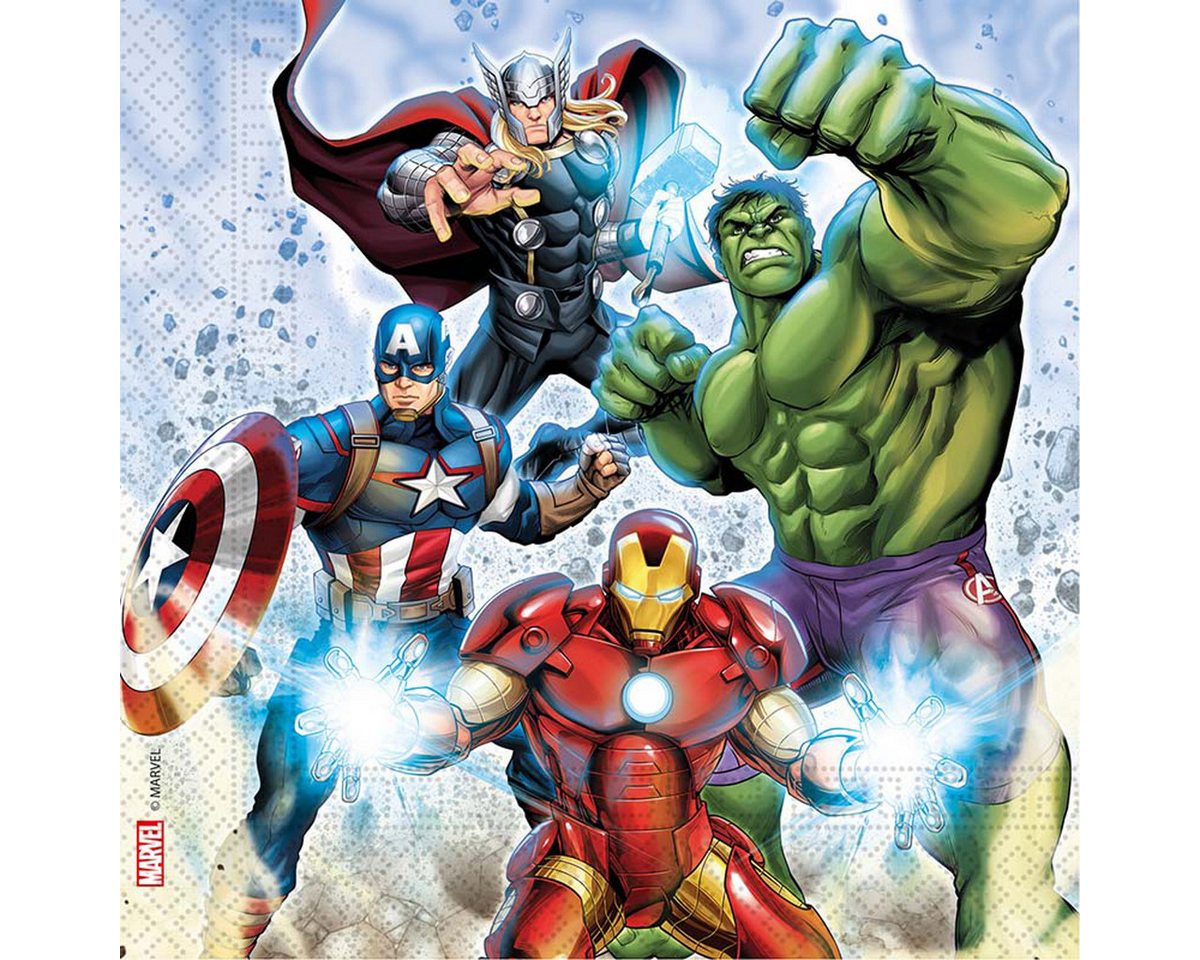 Procos Hängedekoration Servietten Avengers 33x33cm/20Stk. Procos Hängedekoration Servietten Avengers 33x33cm/20Stk. von Procos