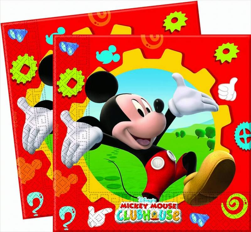 Procos Hängedekoration Servietten Mickey Club 20Stk./33cm von Procos