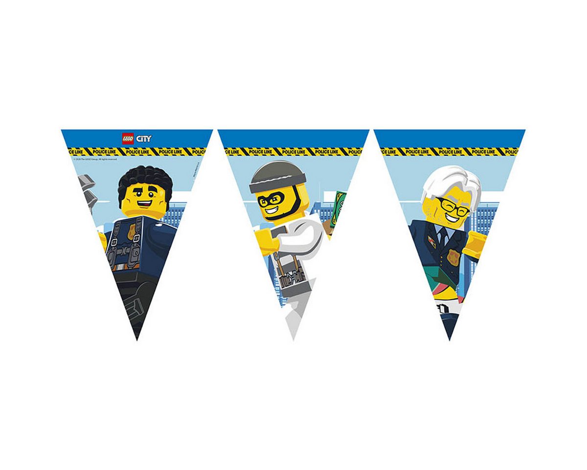 Procos Hängedekoration Wimpelkette Papier Lego City FSC 230cm von Procos