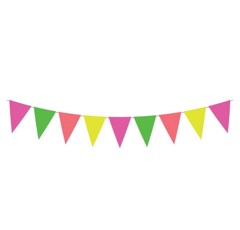 Procos Luftschlange Partygirlande - Wimpelkette - neon - ca. 2,3 m Procos Luftschlange Partygirlande - Wimpelkette - neon - ca. 2,3 m von Procos