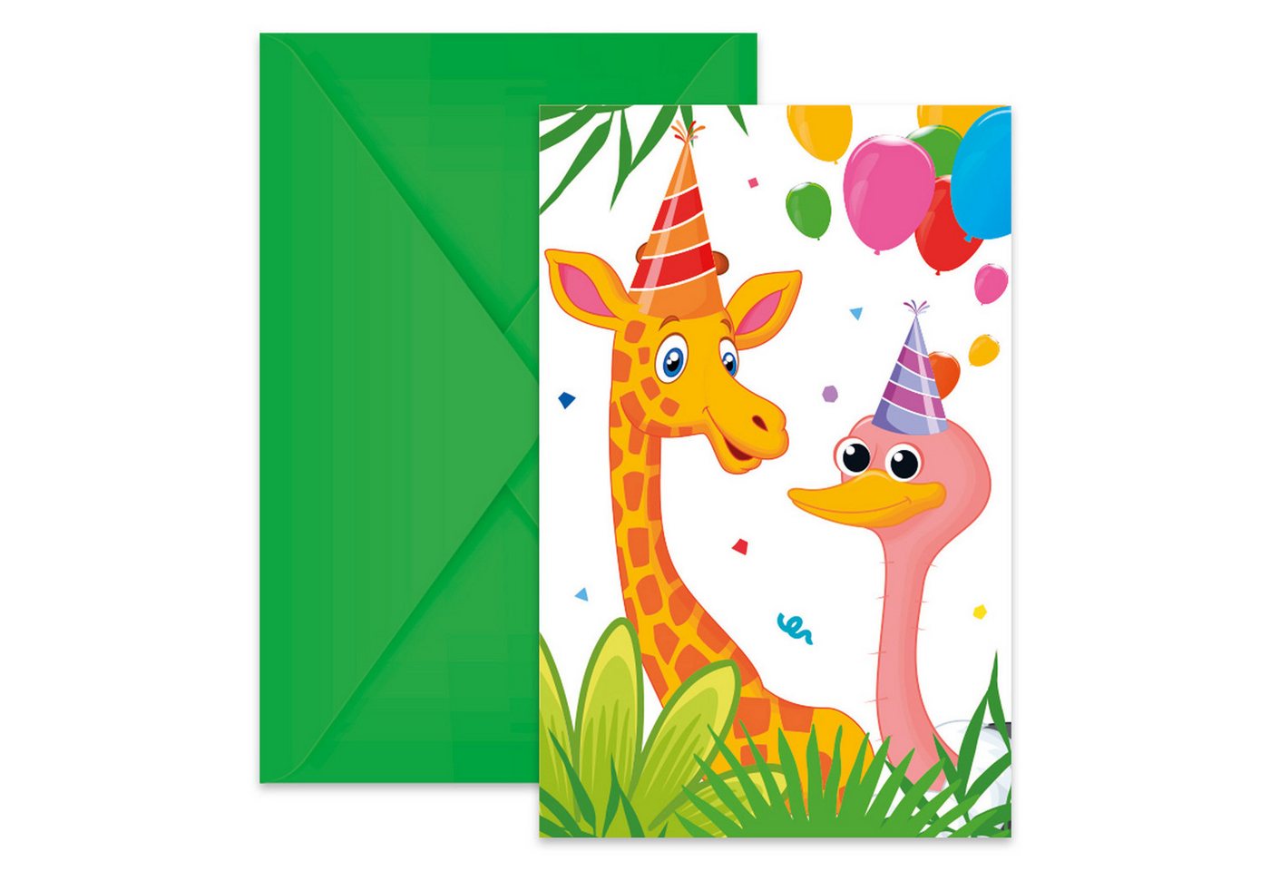 Procos Papierdekoration 6 Einladungskarten Dschungel von Procos