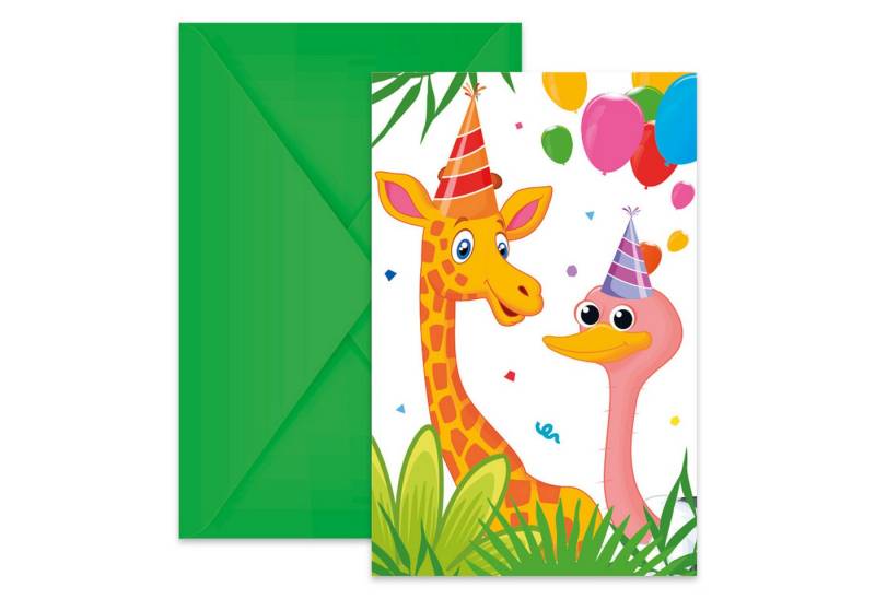 Procos Papierdekoration 6 Einladungskarten Dschungel Procos Papierdekoration 6 Einladungskarten Dschungel von Procos