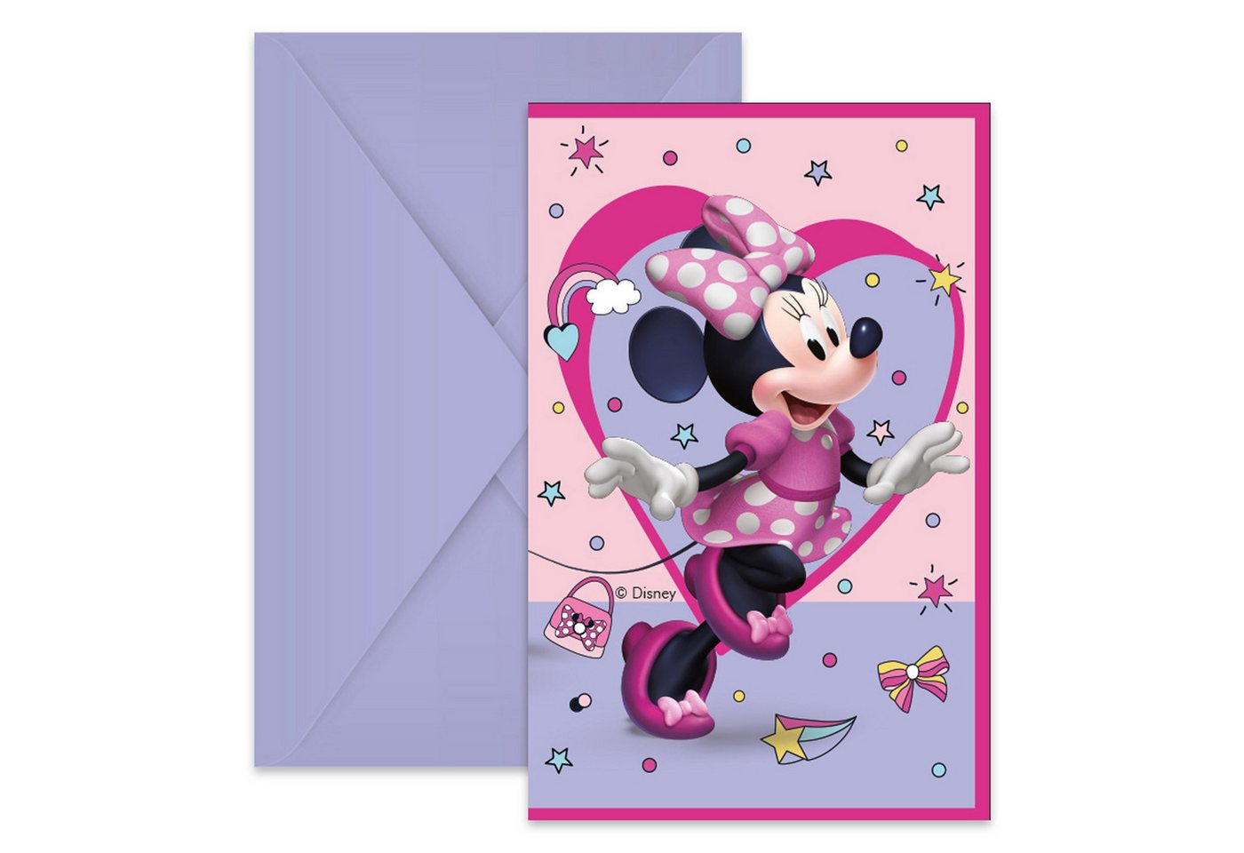 Procos Papierdekoration 6 Einladungskarten Minnie Junior von Procos