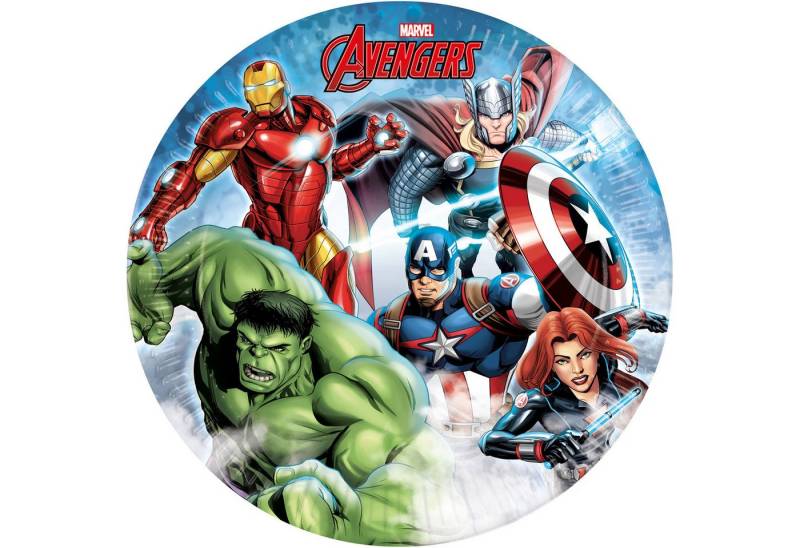 Procos Papierdekoration 8 FSC Teller Pappe 23 cm / 9 inch Avengers Infinity Stones von Procos