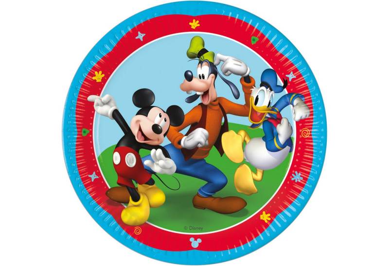 Procos Papierdekoration 8 FSC Teller Pappe 23 cm / 9 inch Mickey Rock the House von Procos