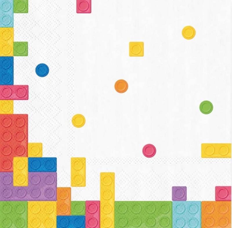 Procos Papierserviette Papier Servietten Bausteine 33cm 10 Stück – Perfekt für junge Eltern! Procos Papierserviette Papier Servietten Bausteine 33cm 10 Stück – Perfekt für junge Eltern! von Procos