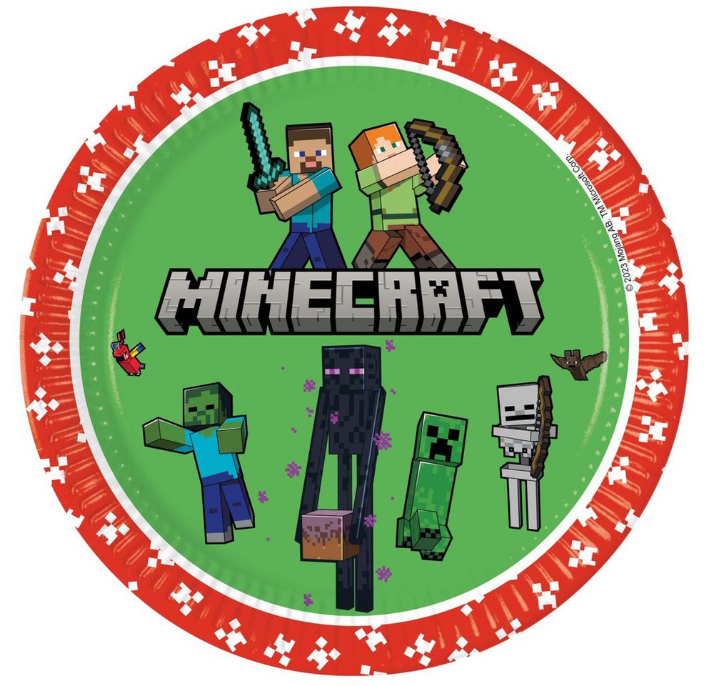 Procos Pappteller Minecraft - 8 Pappteller - Ø ca. 23 cm Procos Pappteller Minecraft - 8 Pappteller - Ø ca. 23 cm von Procos