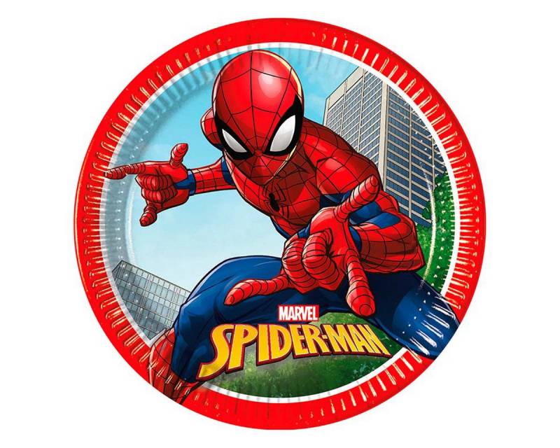Procos Pappteller Pappteller Spiderman Crime 23cmØ/8 St. FSC Procos Pappteller Pappteller Spiderman Crime 23cmØ/8 St. FSC von Procos