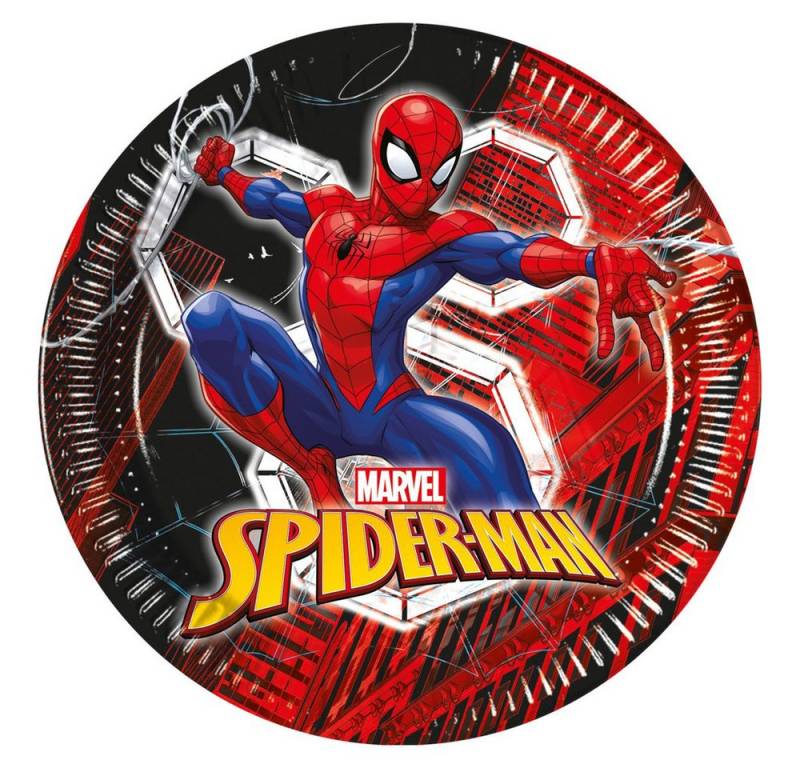Procos Pappteller Spider-Man - 8 Pappteller - Ø ca. 23 cm von Procos
