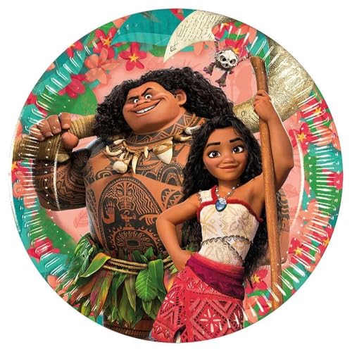 Procos Pappteller Vaiana Moana - 20 cm, 8 Stück von Procos