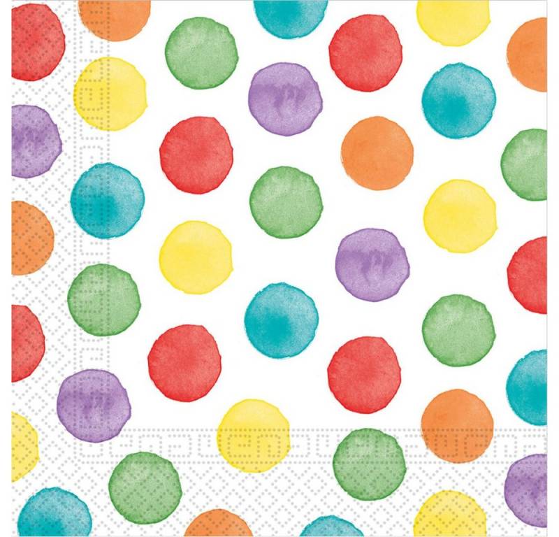 Procos Stoffserviette 20 Servietten - bunte Punkte - ca. 33 x 33 cm Procos Stoffserviette 20 Servietten - bunte Punkte - ca. 33 x 33 cm von Procos
