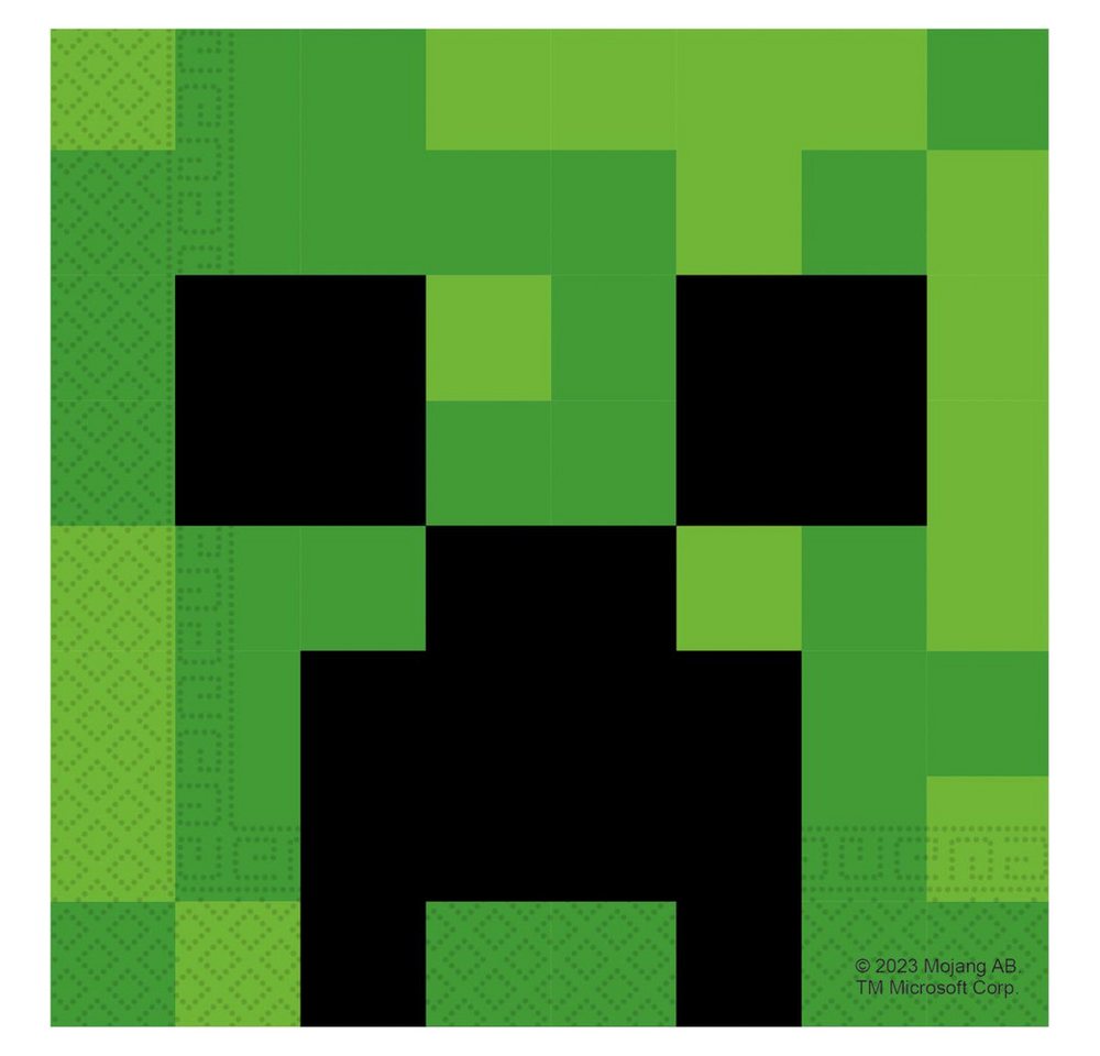 Procos Stoffserviette Minecraft - 20 Servietten - ca. 33 x 33 cm Procos Stoffserviette Minecraft - 20 Servietten - ca. 33 x 33 cm von Procos