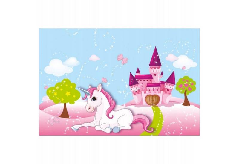 Procos Tischdecke Plastiktischdecke Einhorn Geburtstag 120x180 cm – für Kinderfeste! von Procos