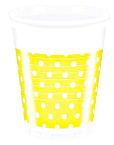Procos Yellow Dots Plastic Cups 200 ml von Procos