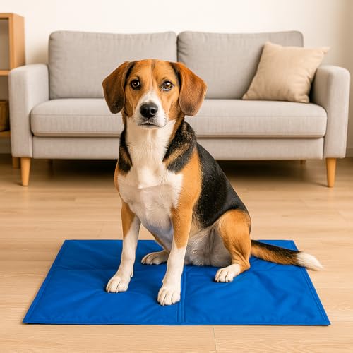 Procyon Kühlmatte für Hunde – Gel-Kühlmatte druckaktiviert - kein Einfrieren oder Kühlen - Verwendung drinnen, draußen oder im Auto (L (90x50cm)) von Procyon