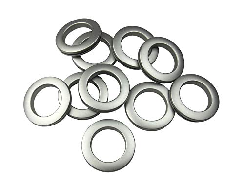 Stoffösen für Stoffloch Ø 40 mm, verwendbar für alle Stoffstärken, 10 Stück, Kunststoff, edelstahlfarben lackiert Stoffösen für Stoffloch Ø 40 mm, verwendbar für alle Stoffstärken, 10 Stück, Kunststoff, edelstahlfarben lackiert von Prodecoshop