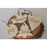 Blattgold Weihnachtsornamente von ProdigalPottery