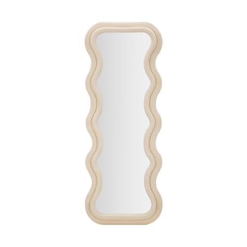 Produce Shop Emily Wand- oder Standspiegel mit wellenförmigem Design aus Samt 60x160 cm - Creme Produce Shop Emily Wand- oder Standspiegel mit wellenförmigem Design aus Samt 60x160 cm - Creme von Produce Shop