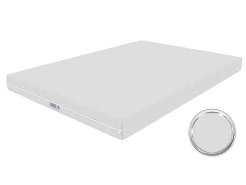 REM-Sen Matratze 90x190cm Höhe 10 cm Härtegrad 4 (H4) aus elastischem Polyurethanschaum im Set mit passendem Matratzenschoner – 100% wasserdicht, atmungsaktiv und für Allergiker geeignet von Producent materacy REM-SEN.PL