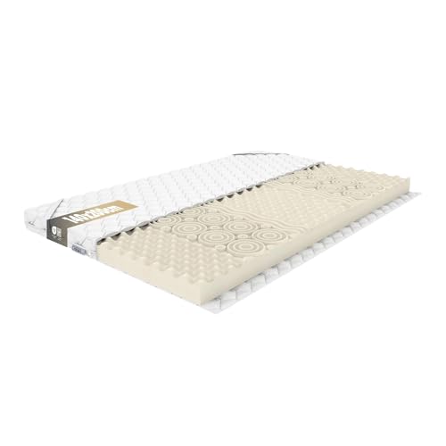 REM-SEN Matratzen Topper Matratzentopper 140x200cm Höhe 7 cm Härtegrad 4 (H4) Mattress Feste Topper aus Polyurethanschaum mit Massageprofil, Dreilagige Membranhülle Für Sofa, bet, Öko-Tex Zertifiziert von Producent materacy REM-SEN.PL