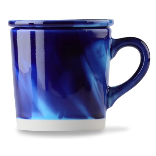 Product of Gifu Japan Mino Ware Kaffeetasse mit Deckel, Marmor, 300 ml, Blau von Product of Gifu Japan