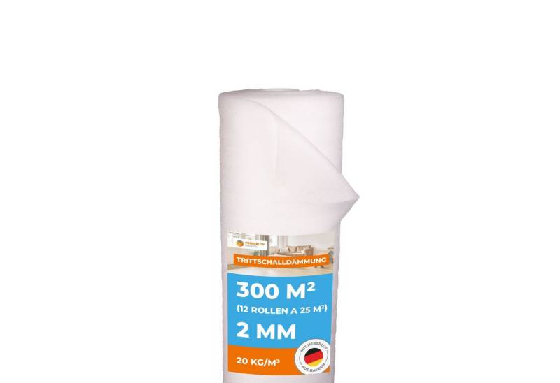 Produktiv Handel Trittschalldämmfolie Trittschalldämmung Profi Basic 2 mm, 2 mm Stärke, (300 m², 12 Rollen á 25 m), für Fußbodenheizung geeignet von Produktiv Handel