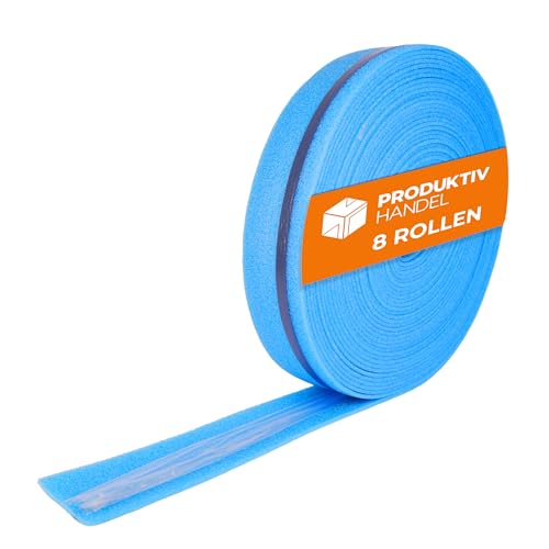 Randdämmstreifen 8 Rollen Premium Akustik selbstklebend mit Folie | 25 m x 15 cm x 8 mm | Dämmstreifen für Ausgleichsmasse von Produktiv Handel