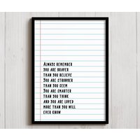 Inspirierender Spruch Kunstdruck Mutig Als Du Denkst, Auf Mattem Papier von ProfJackal