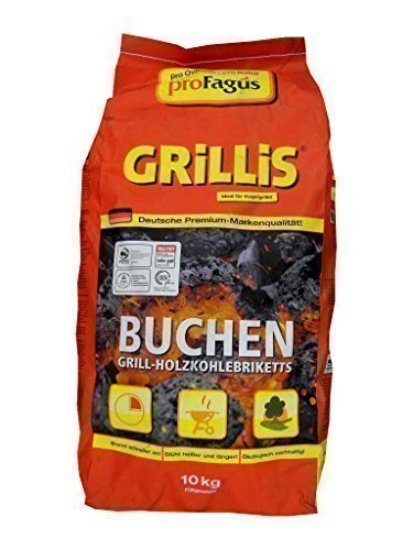 Profagus 10 kg - Holzkohlebriketts Briketts Grillis Sommerhit Grilli von Profagus