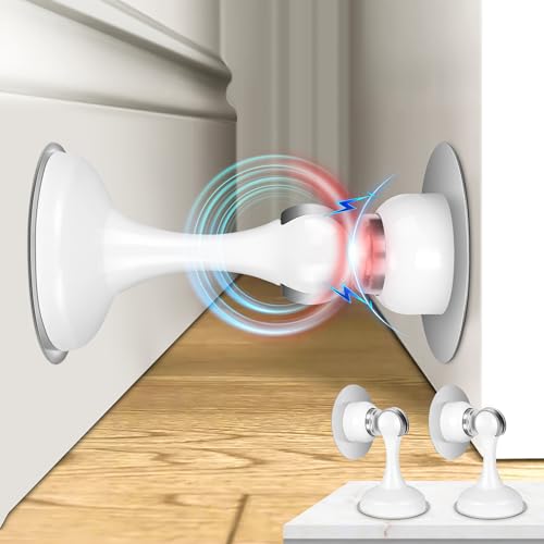 Profasion Magnetische Türstopper 2 Stück, Edelstahl Türstopper für Wand- und Bodenmontage, Türhalter Tür offen halten, ohne Bohren Türstopper mit 3D Klebebändern, Weiß Profasion Magnetische Türstopper 2 Stück, Edelstahl Türstopper für Wand- und Bodenmontage, Türhalter Tür offen halten, ohne Bohren Türstopper mit 3D Klebebändern, Weiß von Profasion
