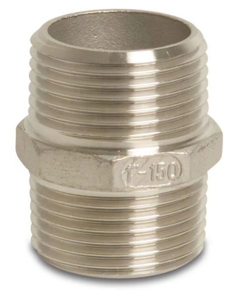 Edelstahl Doppelnippel 1 Zoll - Außengewinde - Arbeitsdruck 16bar Edelstahl Doppelnippel 1 Zoll - Außengewinde - Arbeitsdruck 16bar von Profec