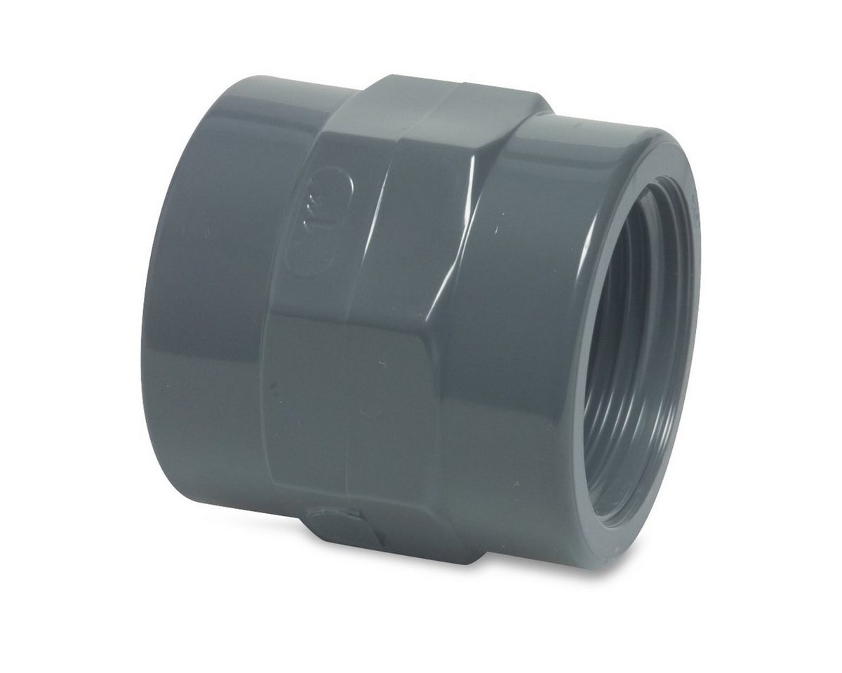 Profec Gewindefitting Gewindemuffe, PVC-U, 10 bar, grau, 2 Zoll Profec Gewindefitting Gewindemuffe, PVC-U, 10 bar, grau, 2 Zoll von Profec
