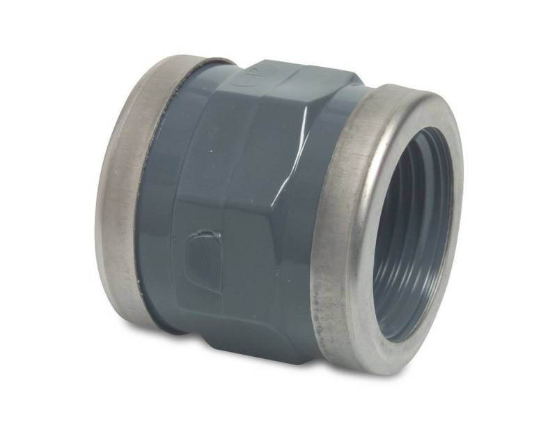 Profec Gewindefitting Gewindemuffe verstärkt, PVC-U, 10 bar, grau, 3/4 Zoll Profec Gewindefitting Gewindemuffe verstärkt, PVC-U, 10 bar, grau, 3/4 Zoll von Profec