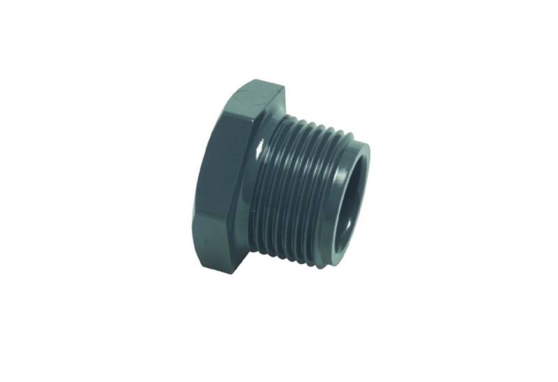 Profec Gewindefitting Gewindestopfen PVC-U - 10 bar, grau, 2 Zoll AG von Profec